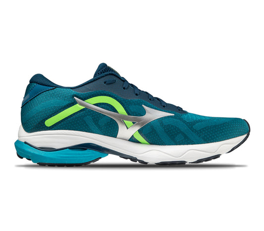 Mizuno WAVE ULTIMA 13 scarpe running corsa uomo turchese/verde acido J1GC221805