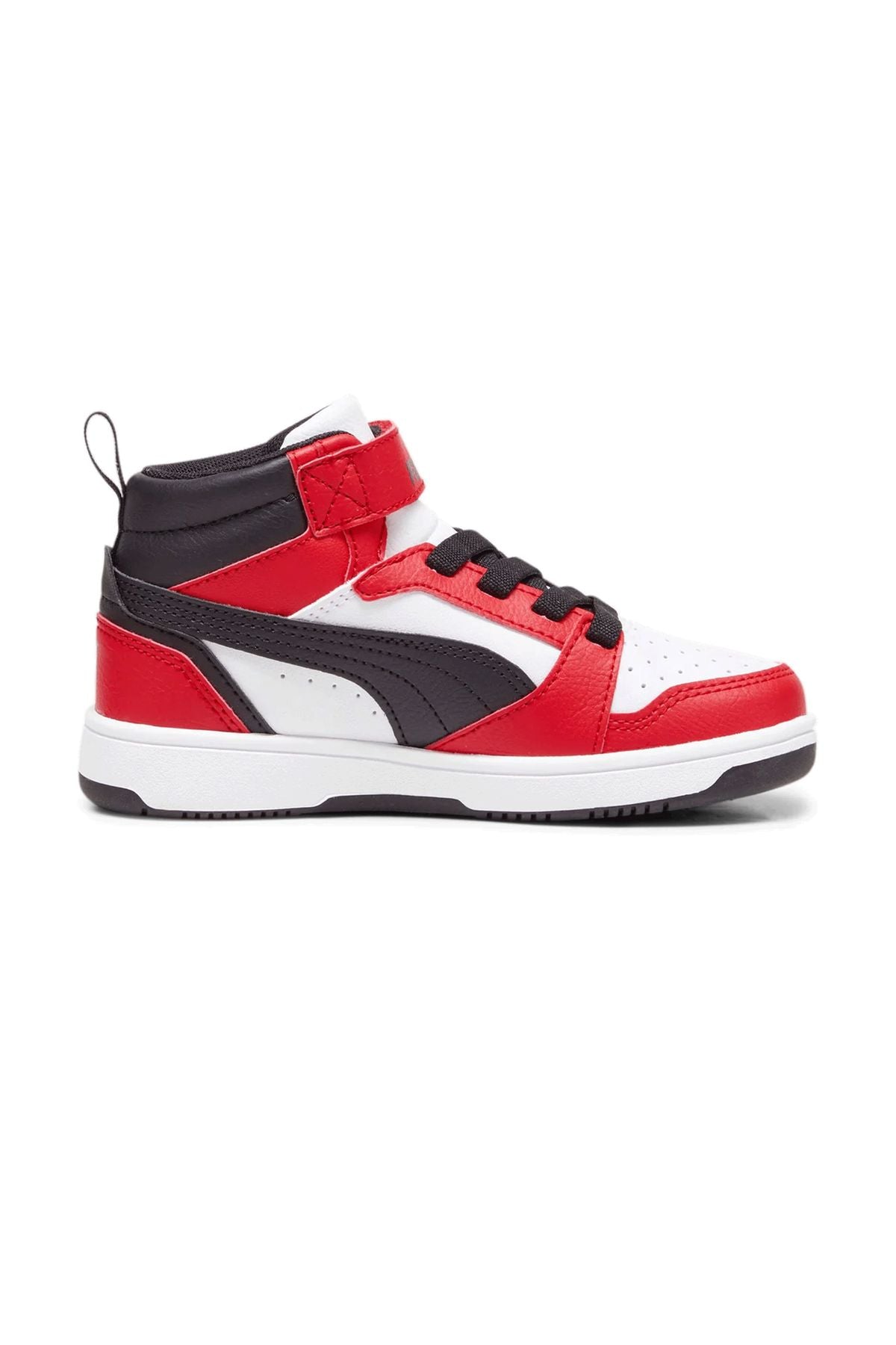 393832-03 Puma Rebound V6 Mid AC+ PS White- Black-For All Time Red