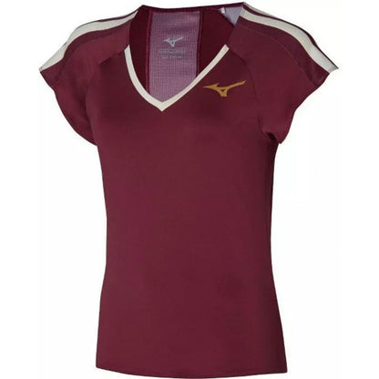 MIZUNO TENNIS PRINTED TEE W CABERNET 62GAA20162