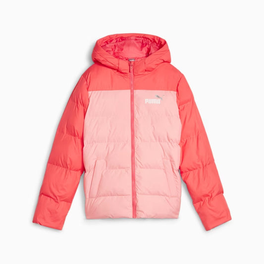 849860-63 Colourblock Polyball Hooded Jacket Peach Smoothie