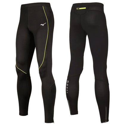 Mizuno MEN PREMIUM LONGTIGHT pantalone running uomo nero/giallo fluo U2EB700309