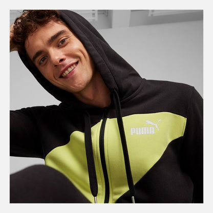 PUM PUMA POWER TRACKSUIT TR BLACK-LIME SHEEN 679730-51