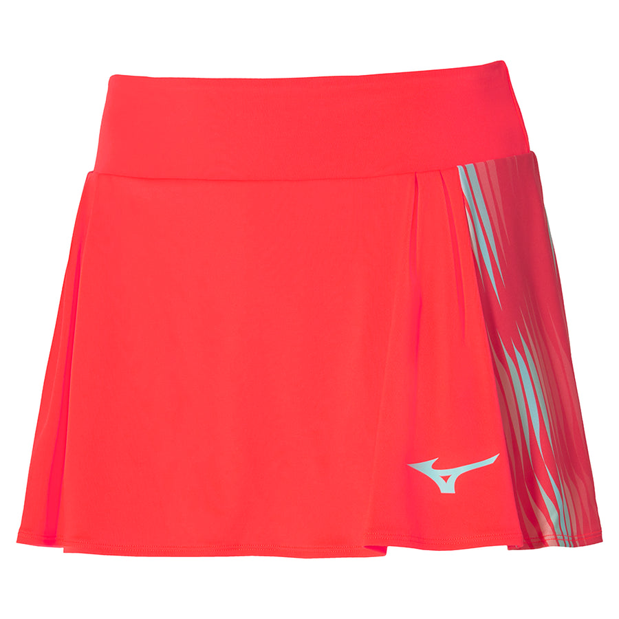 MIZUNO TENNIS PRINTED FLYING SKIRT W FIERRY CORAL 62GBA20153