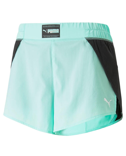 523076-76 Puma Fit Fashion Woven Flow Short Electric Peppermint-PUMA Black