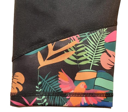 SF8HS410-NTROP4 FRE PANTALONE CORSARO BLACK-TROPICAL ALLOVER