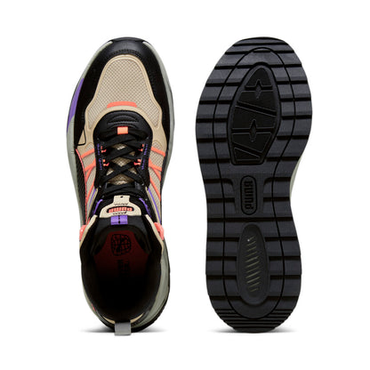 392327-03 Trinity Mid Hybrid Granola- Black-Fiery Coral