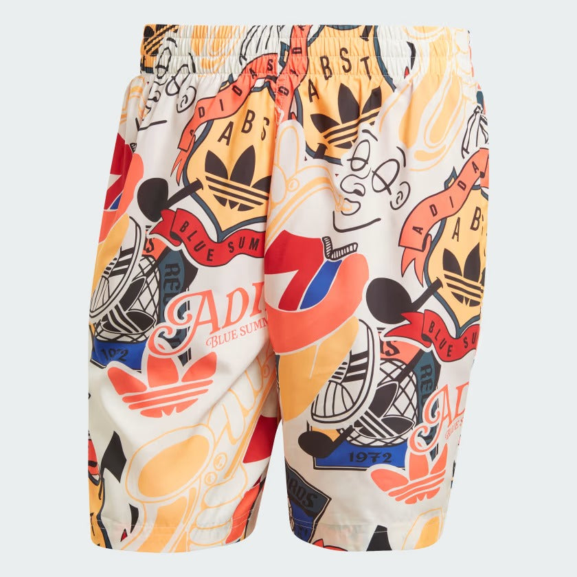 ADIDAS LEISURE SWIMSHR OWHITE/FLAORA IT8636