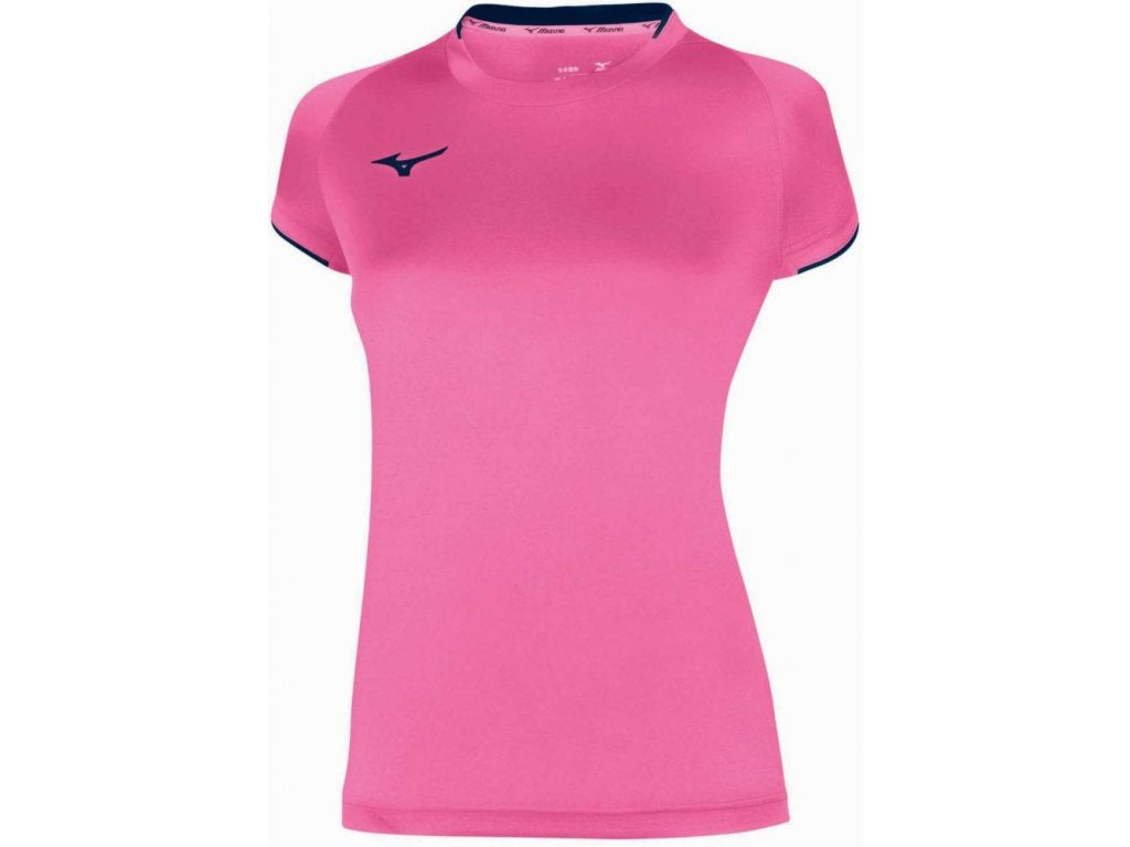 TEAM CORE S/SLEEVE TEE WOS Pink Fluo/Navy 32EA720264