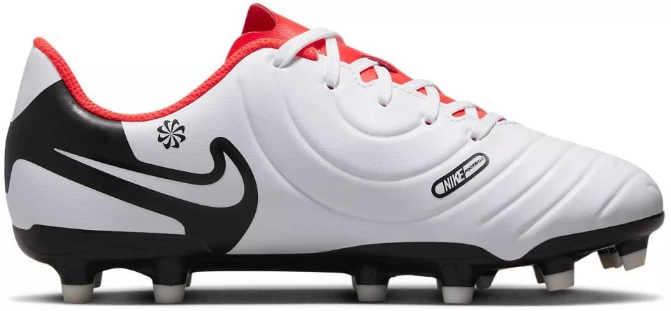 NIK JR LEGEND 10 CLUB FG/MG WHITE/BLACK-BRIGHT CRIMSON DV4352-100