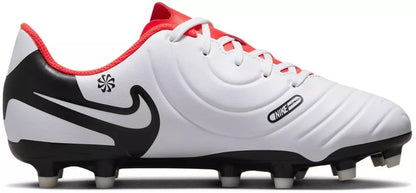 NIK JR LEGEND 10 CLUB FG/MG WHITE/BLACK-BRIGHT CRIMSON DV4352-100