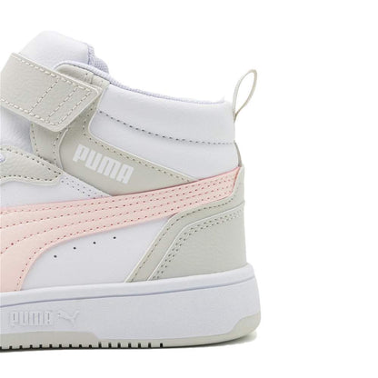 393832-04 Puma Rebound V6 Mid AC+ PS White-Frosty Pink-Sedate Gray