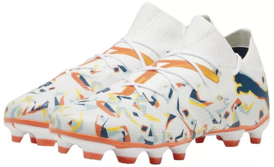 PUM FUTURE 7 MATCH CREATIVITY FG/AG WHITE-OCEAN TROPIC-TURQUOISE SURF-HOT HEAT-SUN STREAM 107845-01