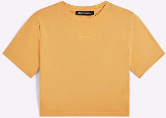 FREDDY T-SHIRT MANICA CORTA GOLDEN APRICOT DIRECT DYED ALISONS401-Y38X