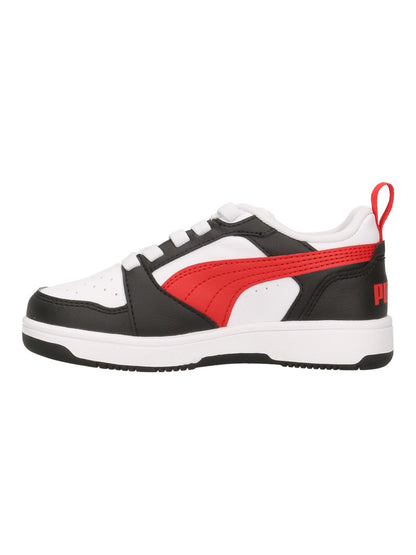 396742-04 Puma Rebound V6 Lo AC PS White-For All Time Red- Black