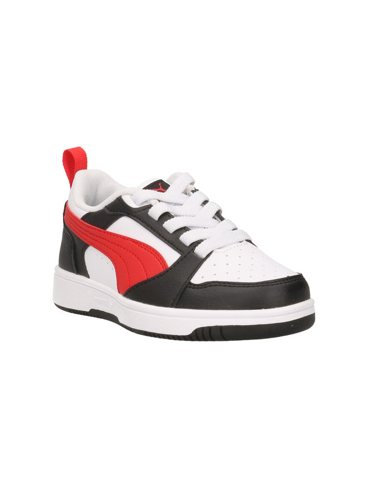 396742-04 Puma Rebound V6 Lo AC PS White-For All Time Red- Black