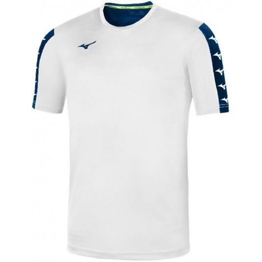Mizuno NARA TEE t-shirt training adulto tessuto tecnico bianco/nero 32FA9A5170