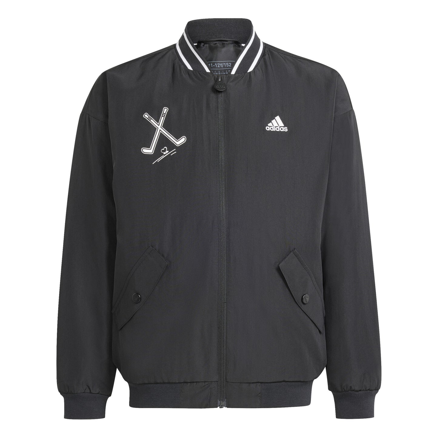 ADI J BLUV WV JKT BLACK/WHITE IN1915