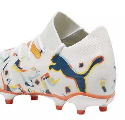 PUM FUTURE 7 MATCH CREATIVITY FG/AG WHITE-OCEAN TROPIC-TURQUOISE SURF-HOT HEAT-SUN STREAM 107845-01