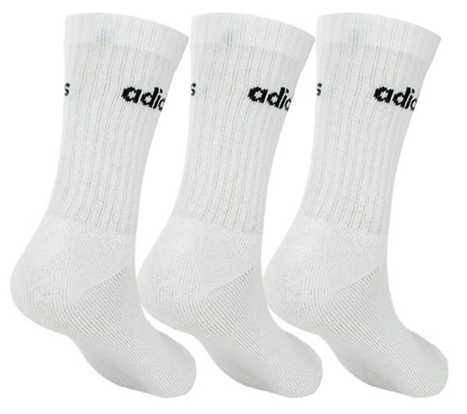 ADI C LIN CREW 3P WHITE/BLACK HT3455