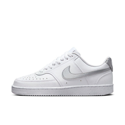 DH3158-108 Nike Court Vision Low Next Nature WHITE/METALLIC SILVER-WHITE