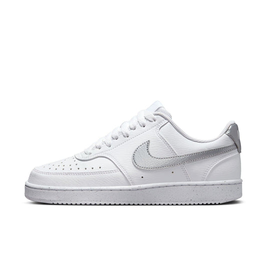 DH3158-108 Nike Court Vision Low Next Nature WHITE/METALLIC SILVER-WHITE